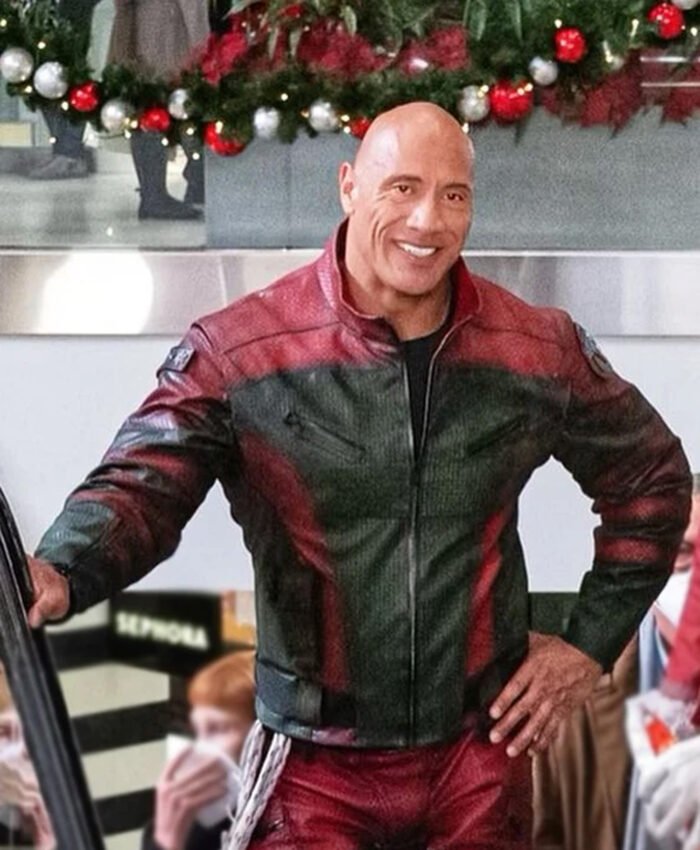 Dwayne Johnson Red One Leather Jacket