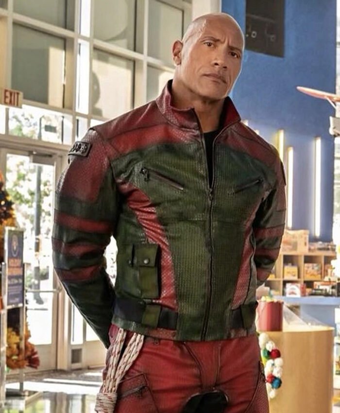 Dwayne Johnson Red One Leather Jacket