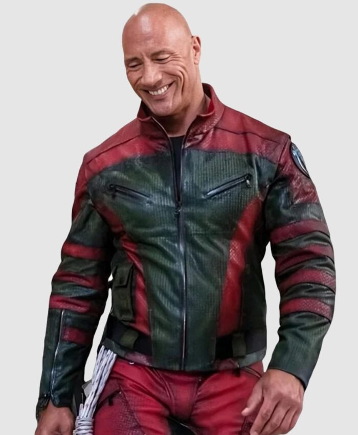 Dwayne Johnson Red One Leather Jacket