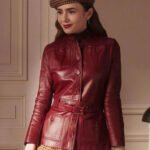 Emily in Paris Red Leather Jacket S04