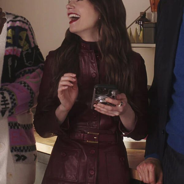 Emily in Paris Red Leather Jacket S04