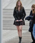 Ghosted 2023 Ana de Armas Black Leather Jacket