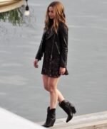 Ghosted 2023 Ana de Armas Black Leather Jacket