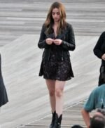 Ghosted 2023 Ana de Armas Black Leather Jacket