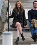 Ghosted 2023 Ana de Armas Black Leather Jacket