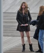 Ghosted 2023 Ana de Armas Black Leather Jacket