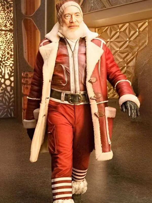 J.K. Simmons Red One Leather Coat