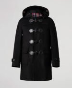 Men's Hooded Duffle Coat Black