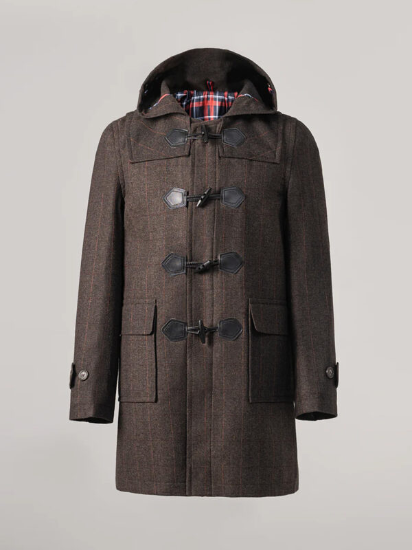 Men's Hooded Duffle Coat Brown