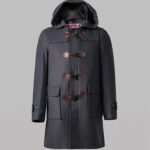 Men's Hooded Duffle Coat Charcoal