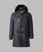 Men's Hooded Duffle Coat Charcoal