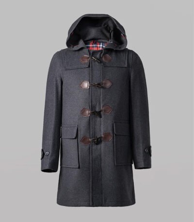 Men's Hooded Duffle Coat Charcoal