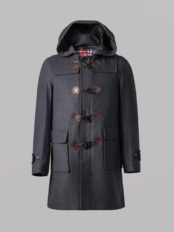Men's Hooded Duffle Coat Charcoal