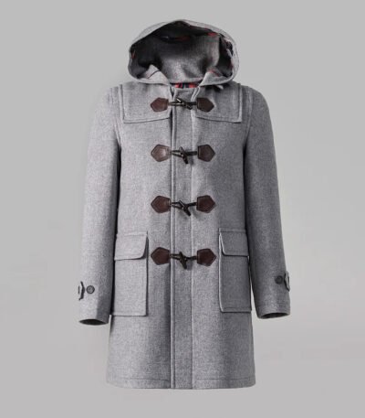 Men's Hooded Duffle Coat Gray