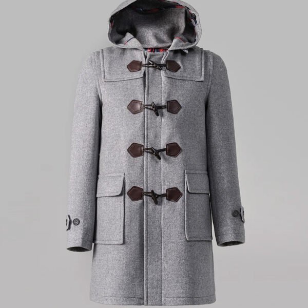 Men's Hooded Duffle Coat Gray