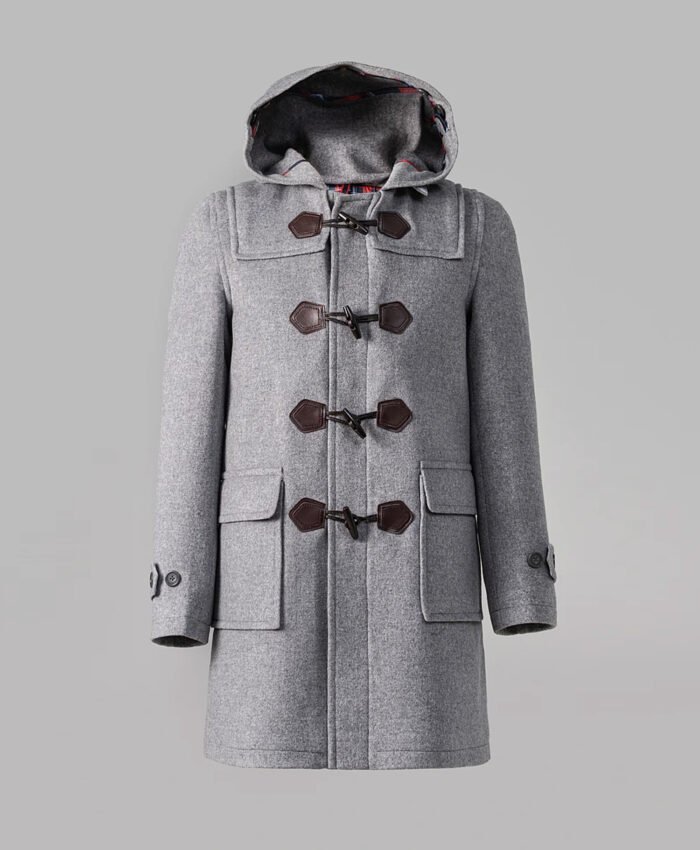 Men's Hooded Duffle Coat Gray