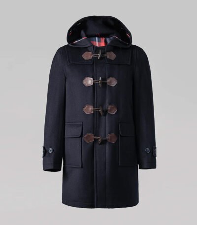 Men's Hooded Duffle Coat Navy Blue