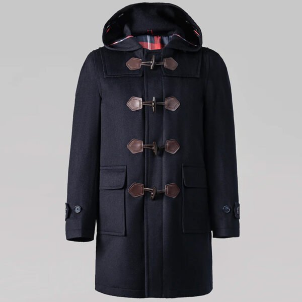 Men's Hooded Duffle Coat Navy Blue
