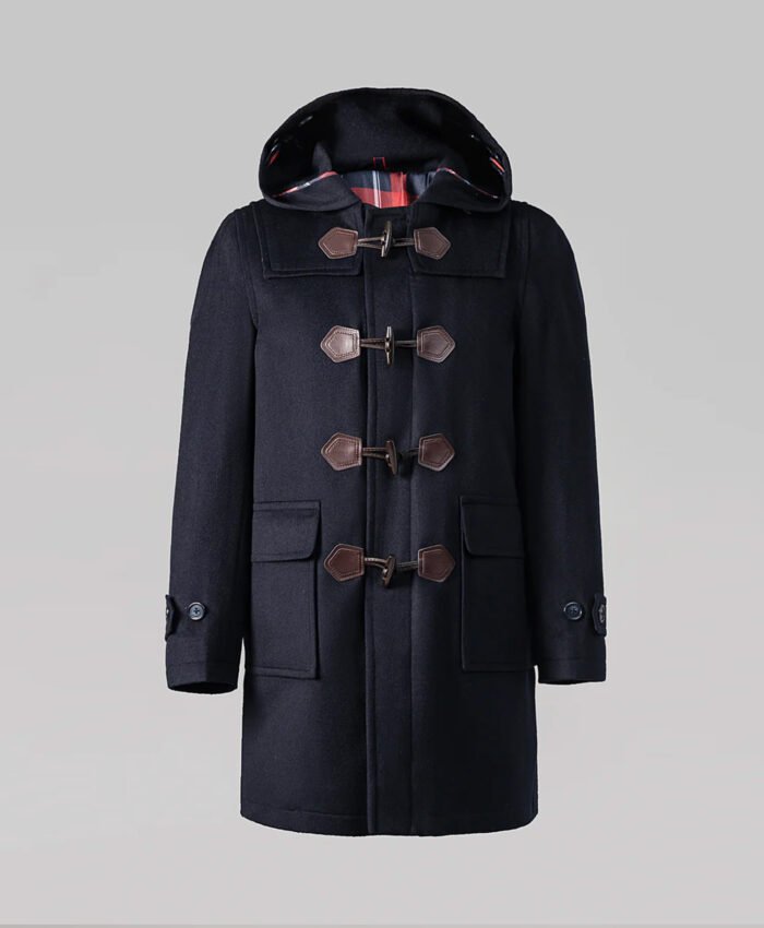 Men's Hooded Duffle Coat Navy Blue