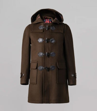Men's Hooded Duffle Coat Olive