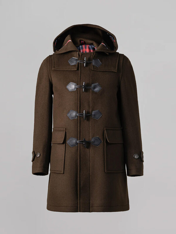 Men's Hooded Duffle Coat Olive