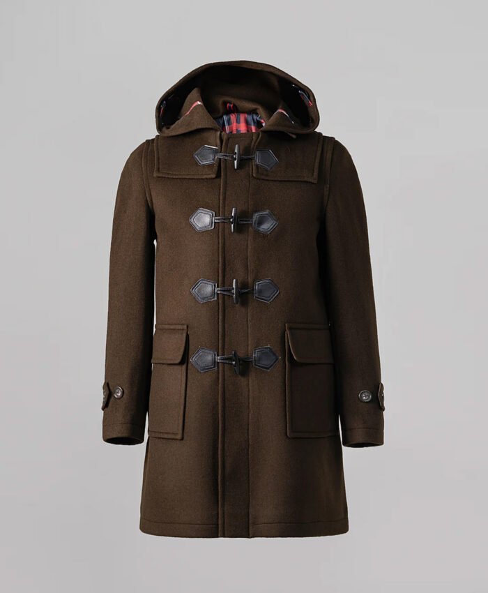 Men's Hooded Duffle Coat Olive