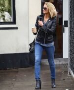 Sarah Harding Black Leather Jacket