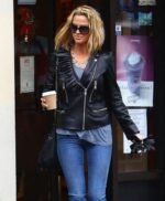 Sarah Harding Black Leather Jacket