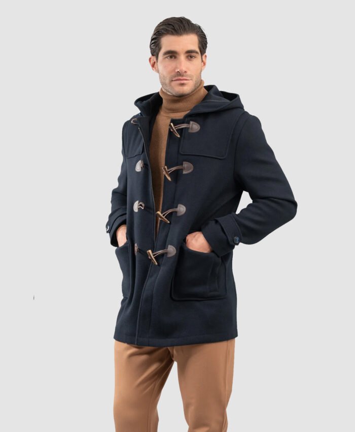 Torino Duffle Coat Navy Blue By MJH