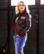 Captain Marvel Flight Bomber Leather Jacket