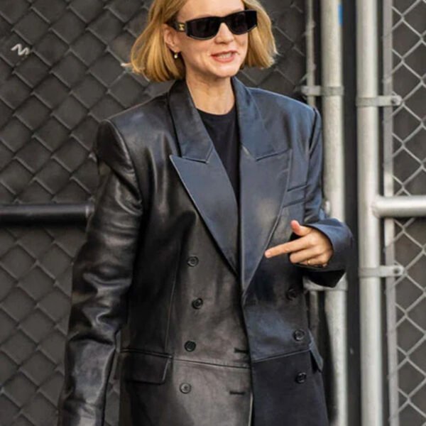 Carey Mulligan Leather Trench Coat
