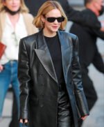 Carey Mulligan Leather Trench Coat