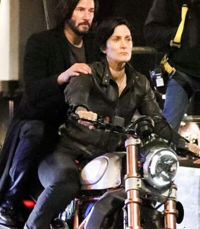Carrie Anne Moss Leather Jacket The Matrix Resurrections Movie Jacket