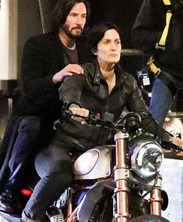 Carrie Anne Moss Leather Jacket The Matrix Resurrections Movie Jacket