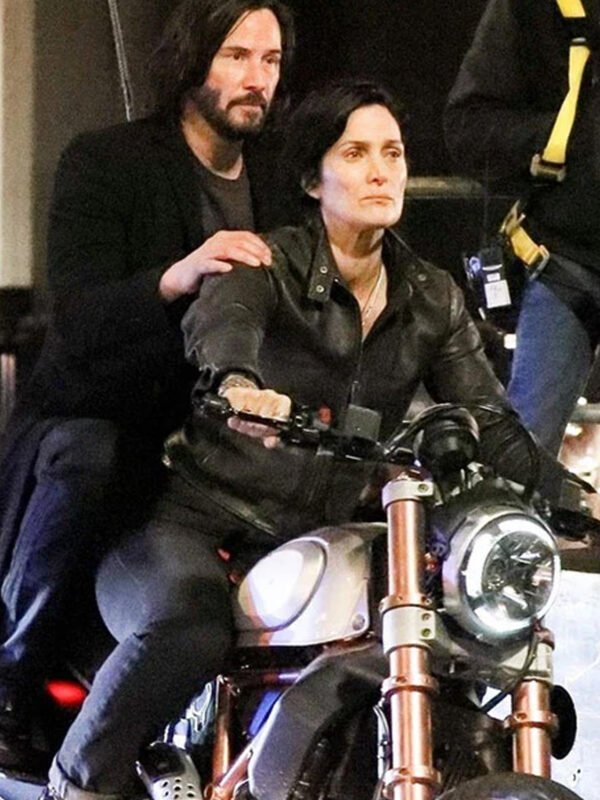 Carrie Anne Moss Leather Jacket The Matrix Resurrections Movie Jacket