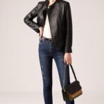 Casual Black Leather Jacket for Women