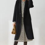 Casual Designer Women Chester Wool Coats Black