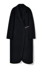 Casual Designer Women Chester Wool Coats Black