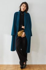 Casual Designer Women Chester Wool Coats Pacific Blue
