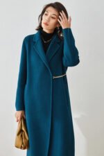 Casual Designer Women Chester Wool Coats Pacific Blue