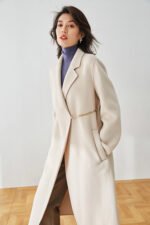 Casual Designer Women Chester Wool Coats White