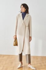 Casual Designer Women Chester Wool Coats White