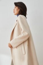 Casual Designer Women Chester Wool Coats White