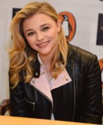 Chloe Grace Moretz Black Leather Jacket