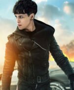Claire Foy Black Leather Jacket