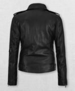Claire Foy Black Leather Jacket