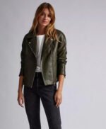 Classic Biker Leather Jacket for Women