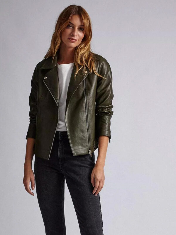 Classic Biker Leather Jacket for Women