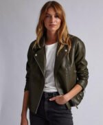 Classic Biker Leather Jacket for Women