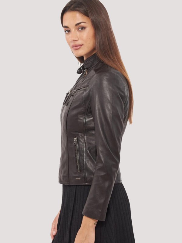 Classics Front Pocket Brown Leather Jacket
